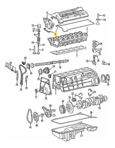 Junta De Tapa Punterias Mercedes C36 Amg S320 1993 Al 1998