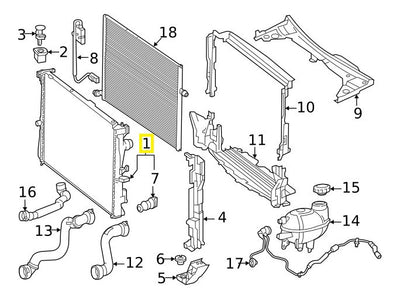 Radiador De Motor Mercedes C300 C300 C450 C43 Amg 16-19