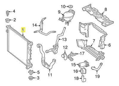 Radiador Enfriamiento Mercedes Benz C350 Cls400 E350 Glk350