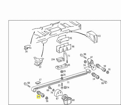 Buje Muelle Suspension Trasera Sprinter W906 Crafter 06-17