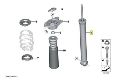 Amortiguador Suspension Trasera Mini Cooper S F55 F56 F57