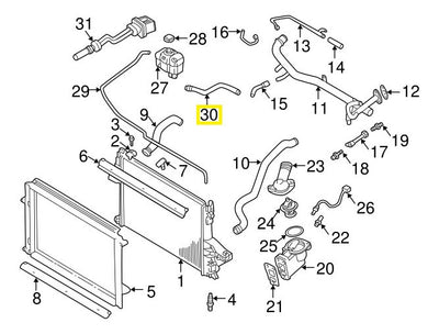 Manguera Radiador Enfriamiento Motor Volvo S60 S80 Xc70 V70