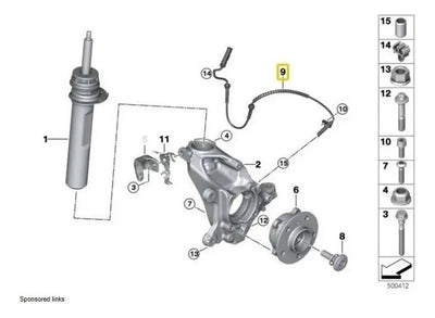 Sensor Abs Frenos Delanteros Mini Cooper S F55 F56 F57