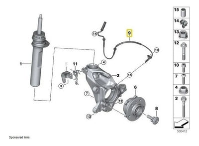 Sensor Abs Frenos Delanteros Izq/der Mini Cooper S F55 F56