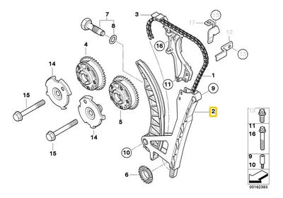 Guia Cadena Principal Motor Bmw 135i 335i X6 Z4 528i 740i