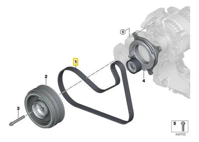 Banda Accesorios Motor Bmw 118i 318i B38 2018 Al 2019