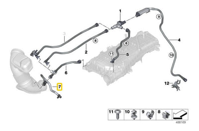 Manguera Ventilacion Motor Pcv Inferior Bmw 118 318i 18-19