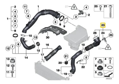 Manguera Aire Intercooler Aceleracion Bmw X5 X6 535i 740i