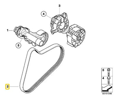 Banda Accesorios Motor 6pk895 Mini Jcw Contryman N18 2014