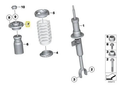 Base Amortiguador Delantero Bmw F07 F11 N55 520i 528 10-16