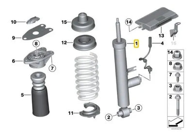 Amortiguador Con Sensor Supension Trasera Bmw F30 13 A 18