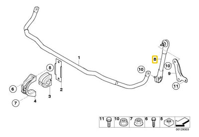 Tornillo Estabilizador Delant Bmw E61 545i 550i M5 2007-10