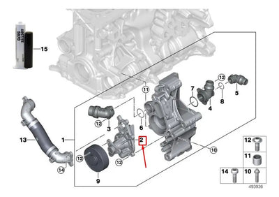 Bomba Agua Enfriamiento Motor Bmw X3 X4 2018 2019