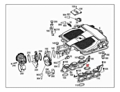 Juntas Multiple Admision Mercedes Ml350 C350 Slk350 12-16