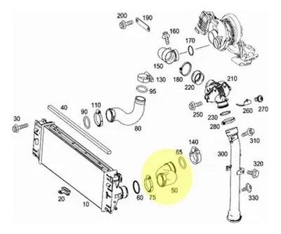 Tubo Flexible Aire Sobrealimentacion Sprinter W906 2006-2009
