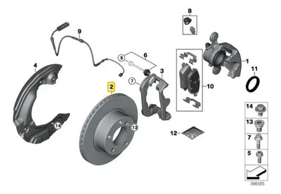 Disco Frenos Delantero Bmw E90 E93 325i 330i 335i M3 06-12