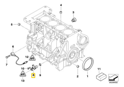 Sensor De Cigueñal Mini Cooper Convertible W11 2002 A 2006