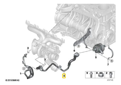 Manguera Anticongelante Turbo Bmw 120i 220i 320i 430i B48
