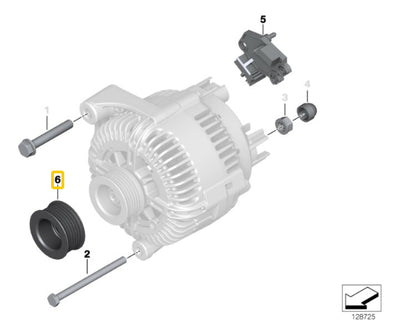 Polea Alternador 49mm Bmw N52 325i 330i 2006 2007