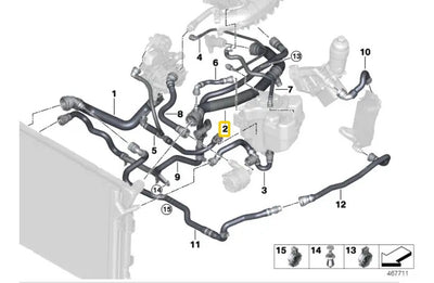 Manguera Radiador Superior Bmw 120i 125i 220i 230i 2.0 B48