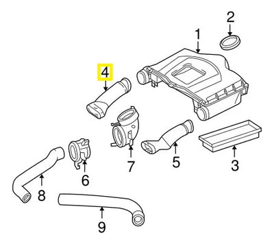 Manguera Aspiracion Aire Mercedes C 280 300 350 E 350 07-14