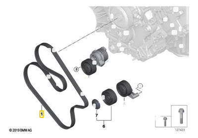 Banda Accesorios Motor 7pk1666 Bmw X5 2007 Al 2012