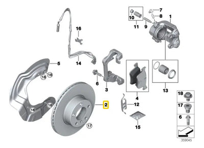 Disco Freno Delantero 330mm Bmw X1 2012 2013 2014 2015