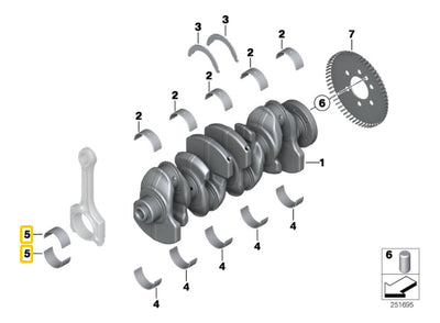 Kit Metales Para Biela 8pzs Bmw N13 118i 2012 1.6l