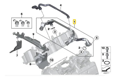 Manguera Ventilacion De Carter Pcv Bmw X5 2014 Al 2018