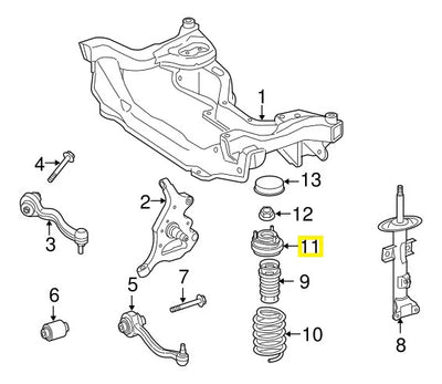 Base Amortiguador Delant Mercedes Slk200 08-11 Slk350 05-11