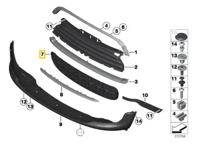 Rejilla Defensa Delantera Mini Cooper S Clubman R56 07-14