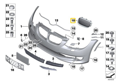 2 Rejillas Delanteras Bmw Serie 3 325i 330i 335 M3