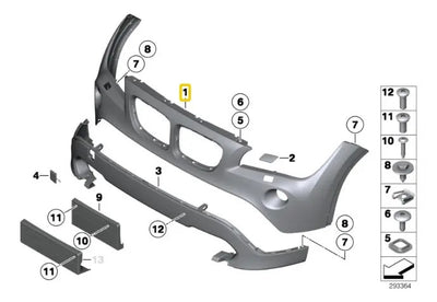 Facia Defensa Delantera Bmw X1 2010 A 2016 E84