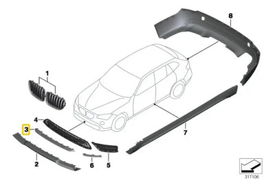 Moldura De Ventilacion Delantera Bmw X1 2010 A 2016 E84