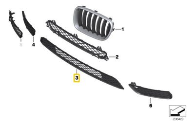 Rejilla Defensa Del Inf Bmw F25 X3 2011 Al 2017