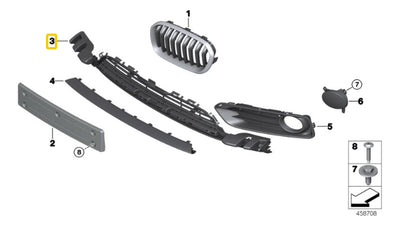 Parrilla Central Delantero Bmw Serie 1 F20 F21 2013 Al 2019