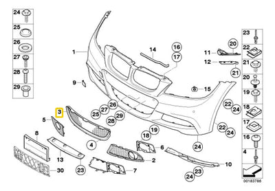 Rejilla Central Defensa Delantera Bmw 325i 330 335 2006-2012