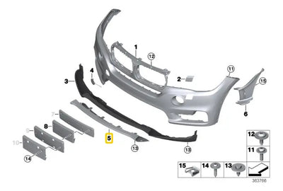 Aleron Defensa Delantero Bmw F15 X5 2014 2015 2016 2017 2018