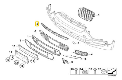 Rejilla Bmw Superior Facia Bmw E71 X6 2008 2012 2014