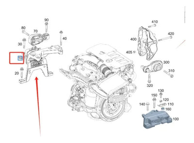 Soporte Superior Motor Mercedes Cla200 Cla250 2020 Al 2023