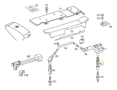 Tubo Protector Bujia Ignicion Mercedes Slk200 2003-2004