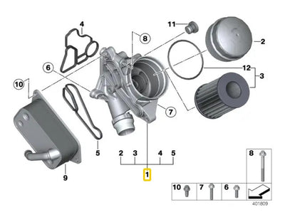 Toma Filtro Aceite Motor Bmw 125i 320i 428i 740i X3 X5 Z4