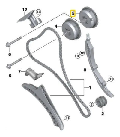 Engrane De Árbol De Levas Escape Bmw X5 X6 550i 750i 4.4 L