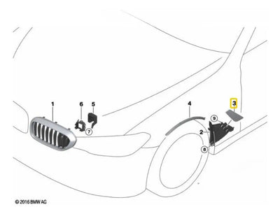 Moldura Lateral Delantera Izquierda Bmw 520i 530i 530e