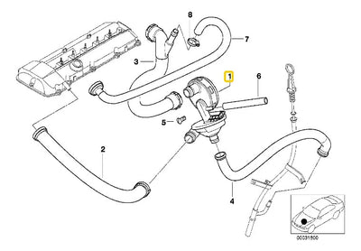 Valvula Pcv Ventilacion Bmw 325i X3 X5 Z4 528 728 328 M54