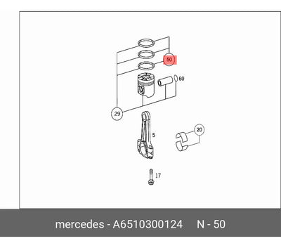 4 Juegos Anillos Pistón Sprinter Om 651