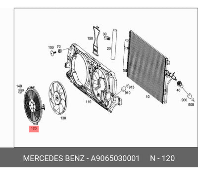 Cubierta Rejilla Aspas Motoventilador Sprinter 311 315 415