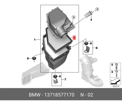 Filtro Aire Bmw X5 X6 X7 540i Del 2019 Al 2025