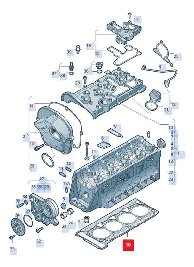 Junta Empaque Cabeza Amarok Golf Jetta Audi A3 A4 2.0t