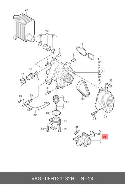 Brida Toma De Agua Refrigerante Audi A4 A5 A6 Q5